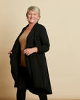 Perfectly Imperfect Womens Longline Cardigan with Scooped Hem