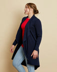 Perfectly Imperfect Womens Longline Cardigan with Scooped Hem