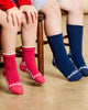 Children wearing Australian merino wool socks made by Humphrey Law in Melbourne VIC.